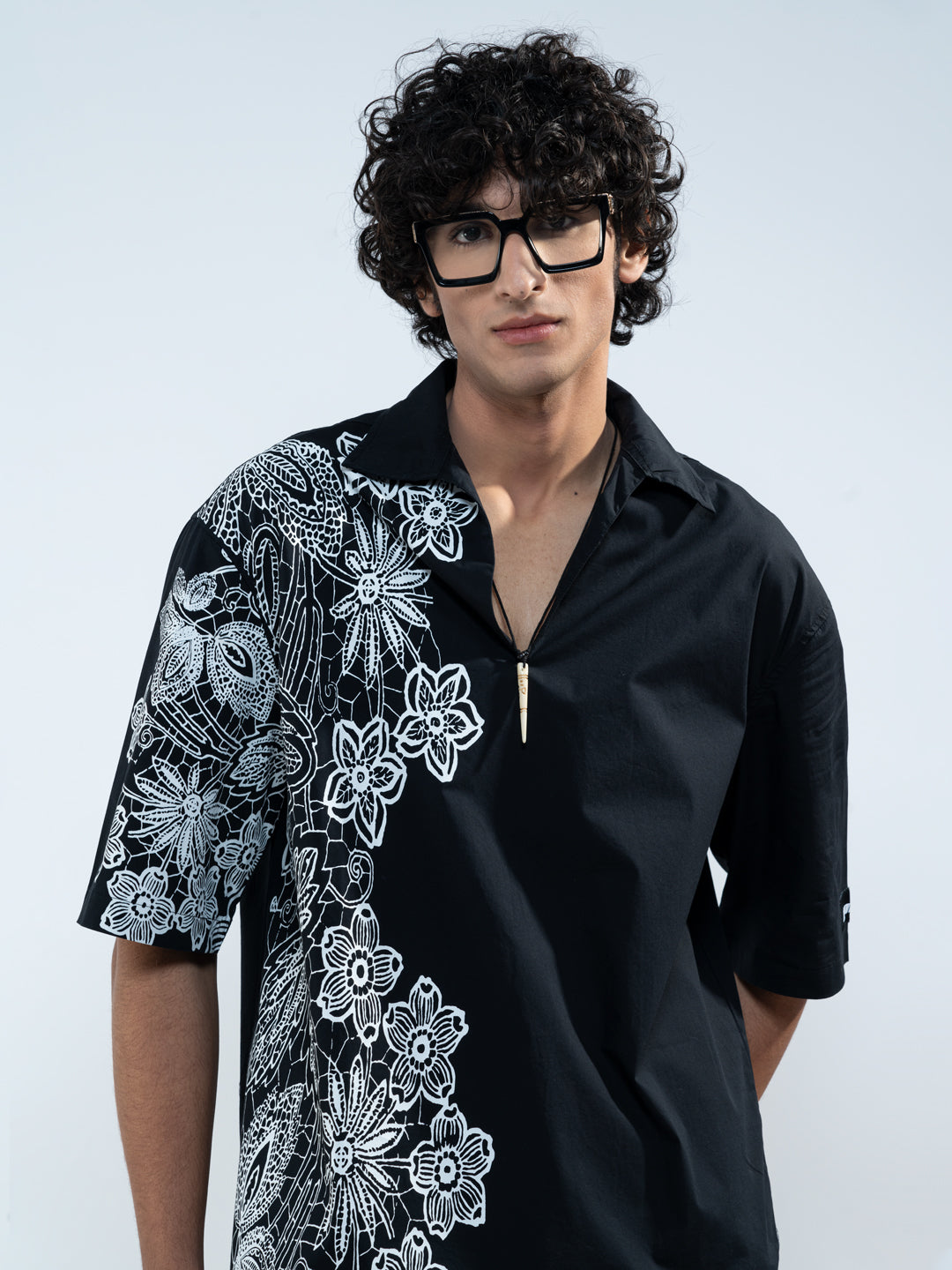 Printed Black Shirt