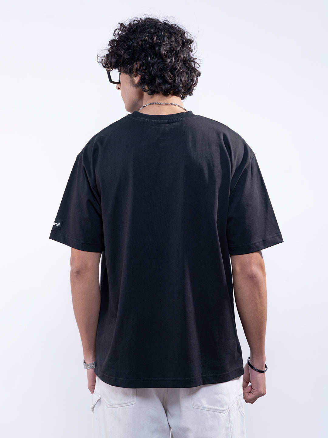 Spider Web Oversized Black T-Shirt