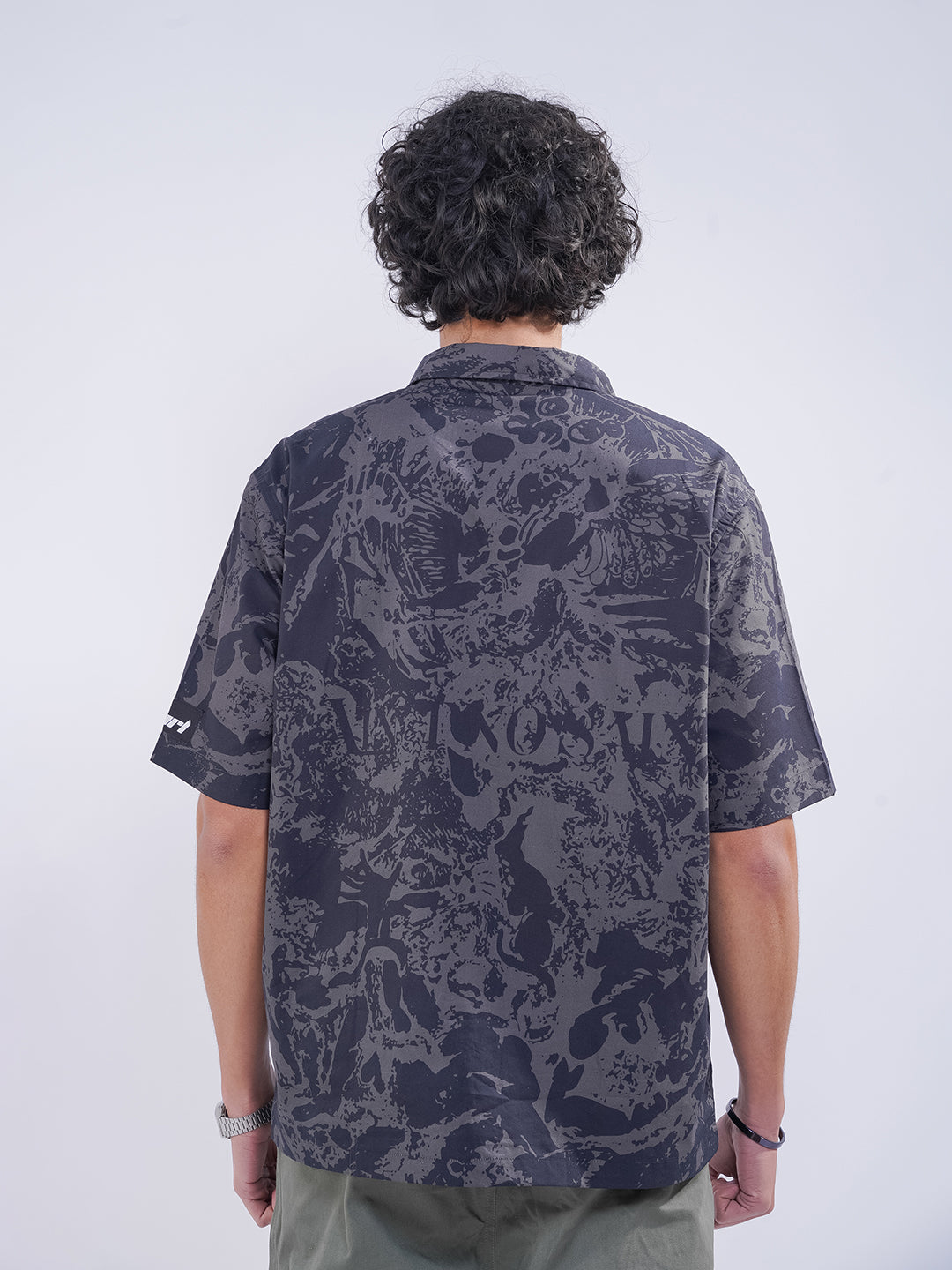 Charcoal Print Men's Regular Shirt