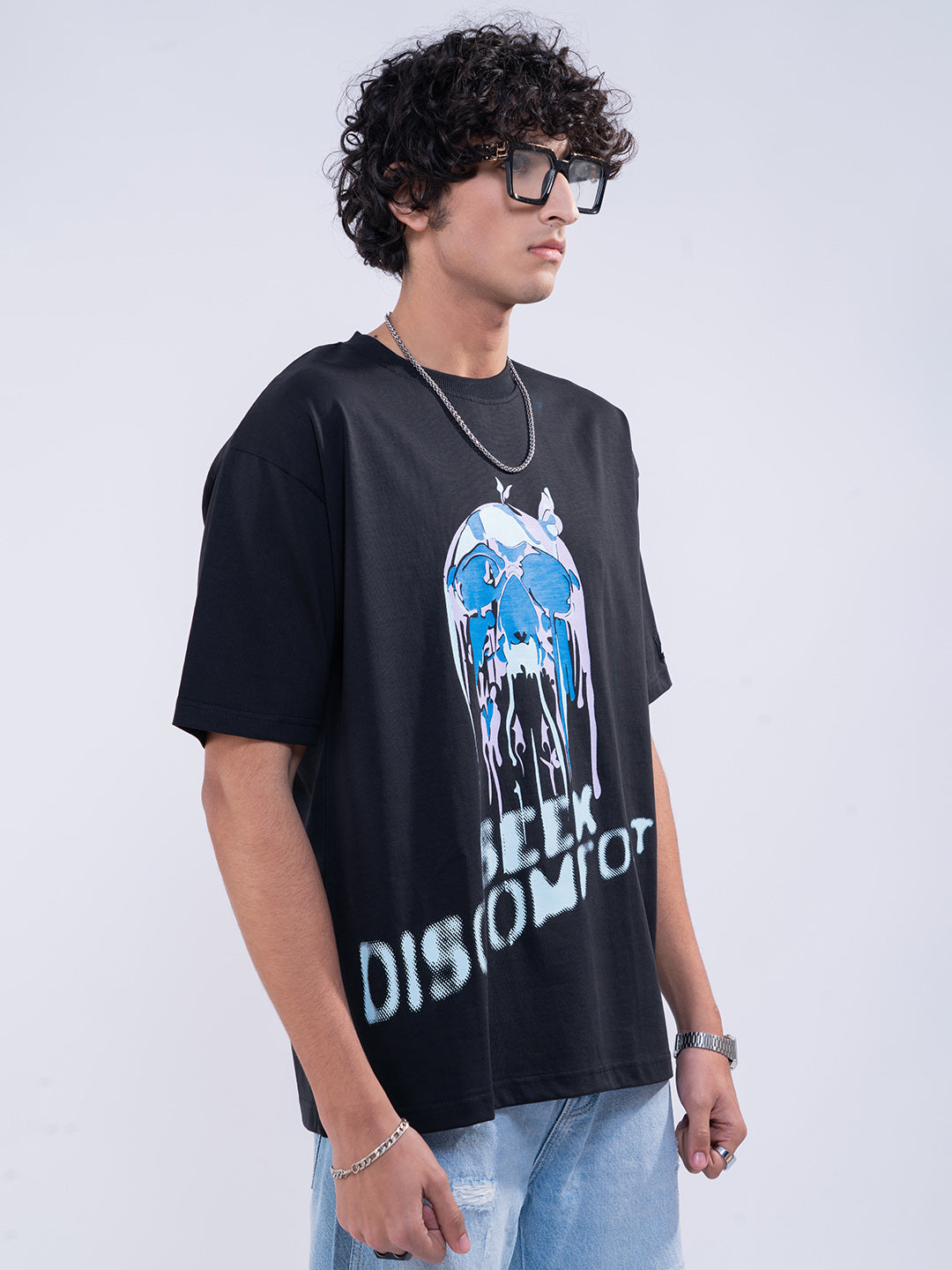 Seeking Discomfort Oversized T-Shirt in Black