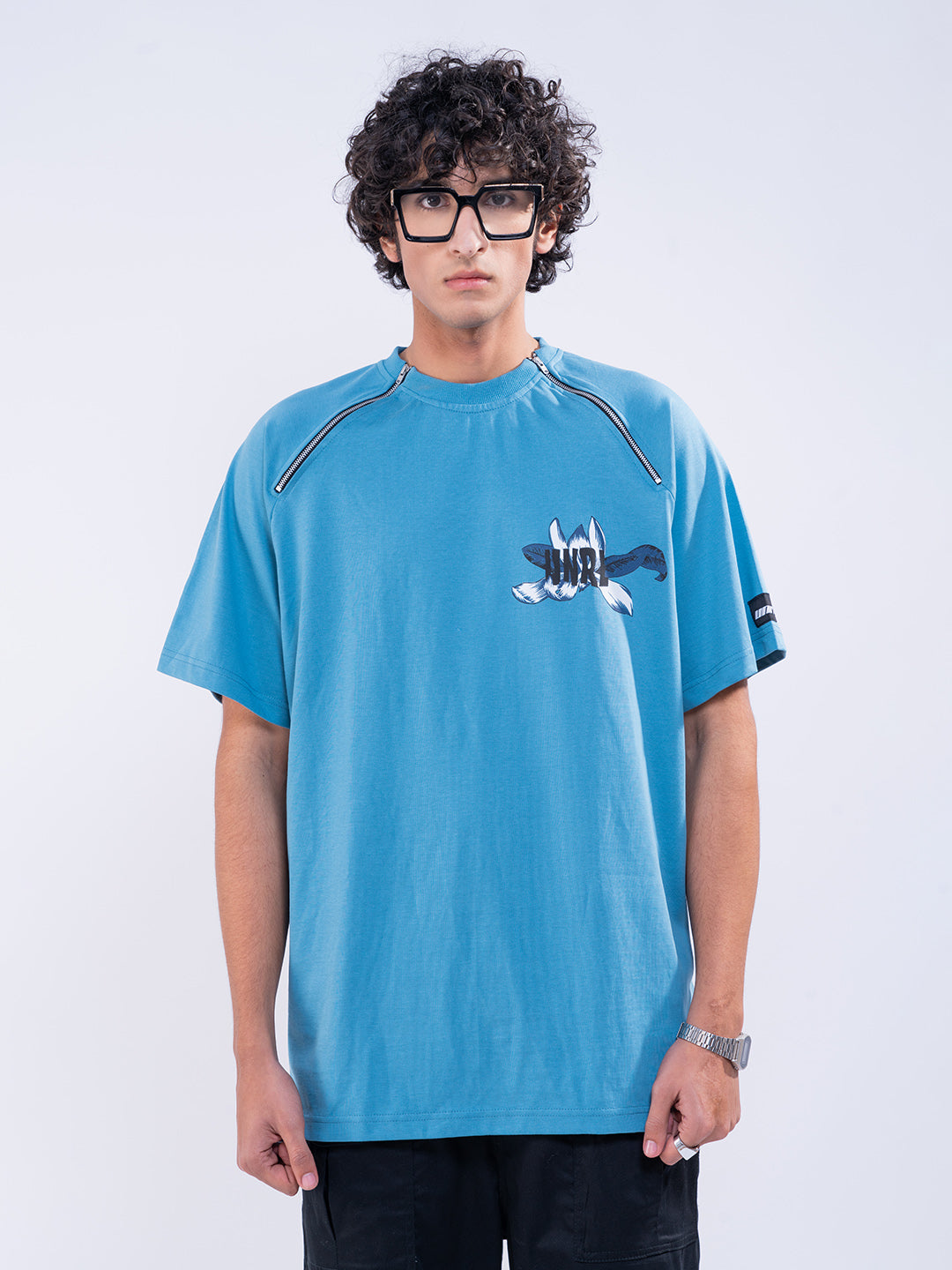 Remedy Zipper Graphic Blue T-Shirt