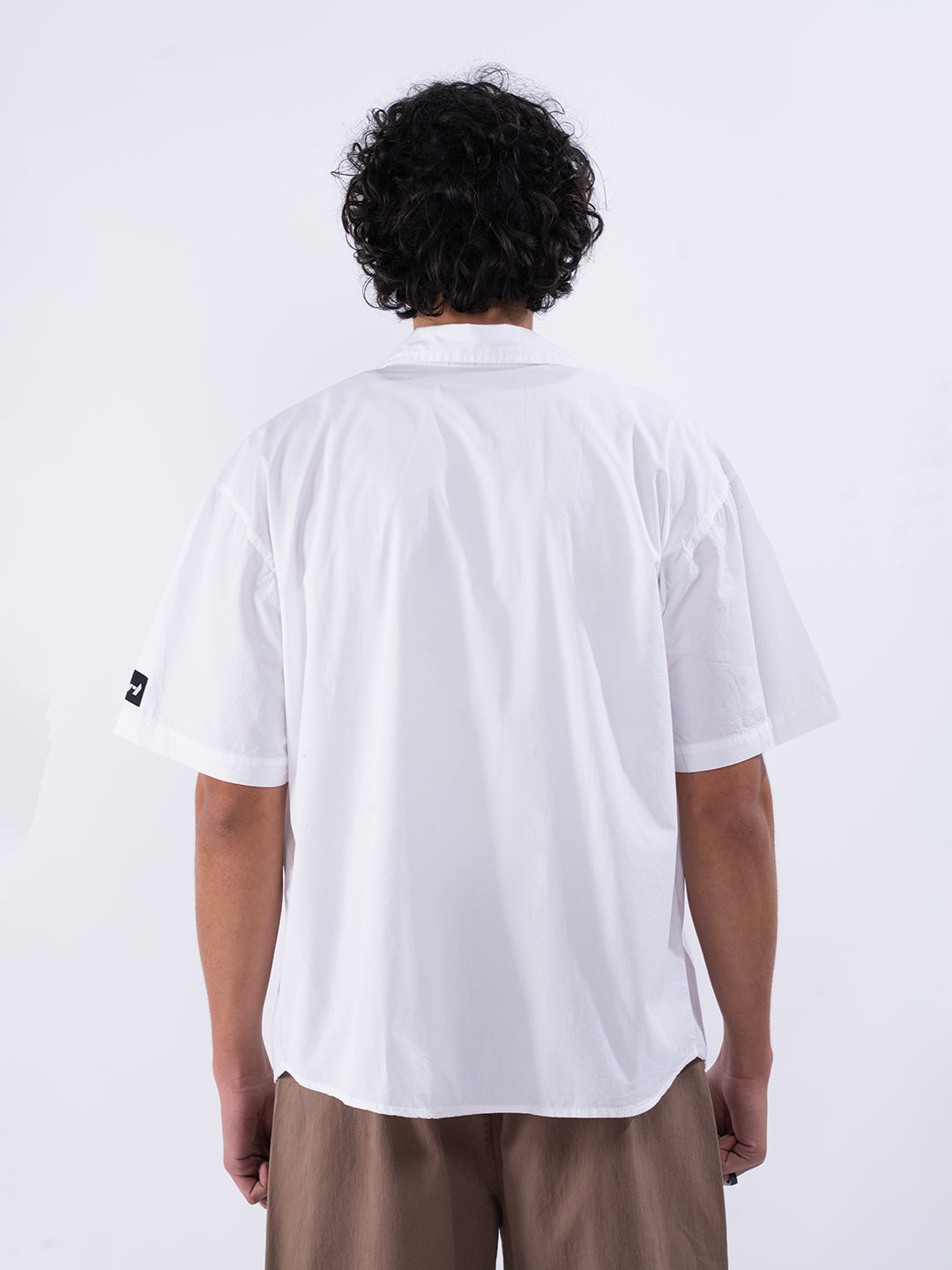 Detailed Panelled White Shirt