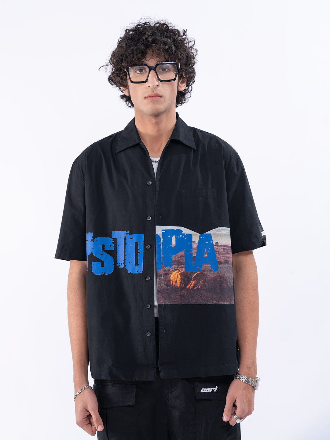 Dystopia Regular Men's Shirt in Black