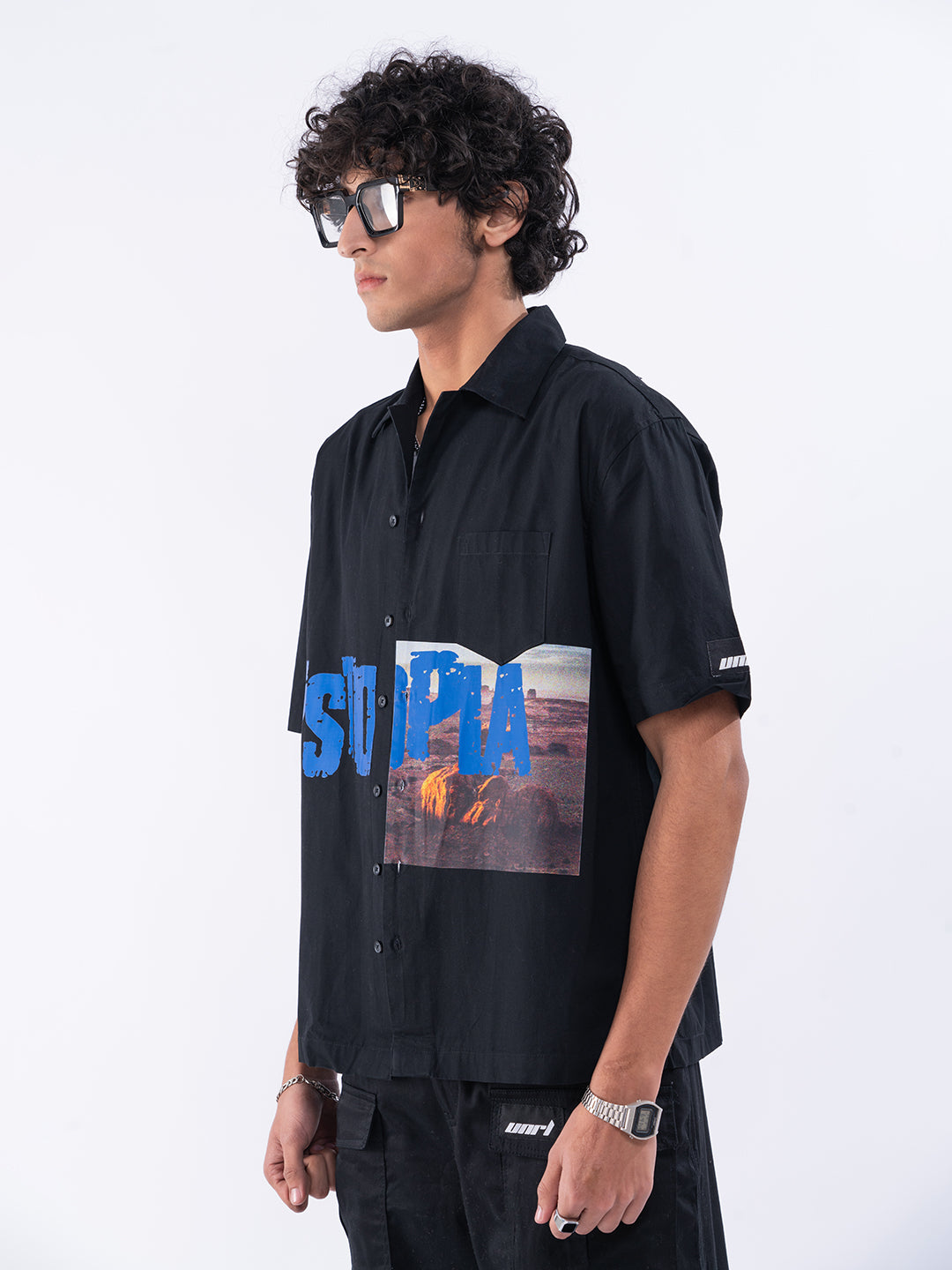 Dystopia Regular Men's Shirt in Black