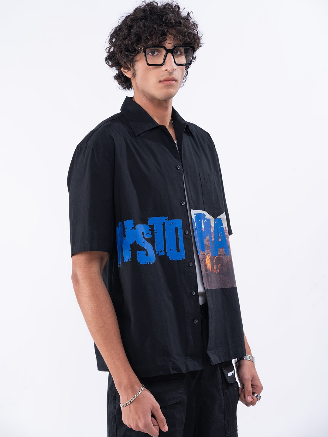 Dystopia Regular Men's Shirt in Black