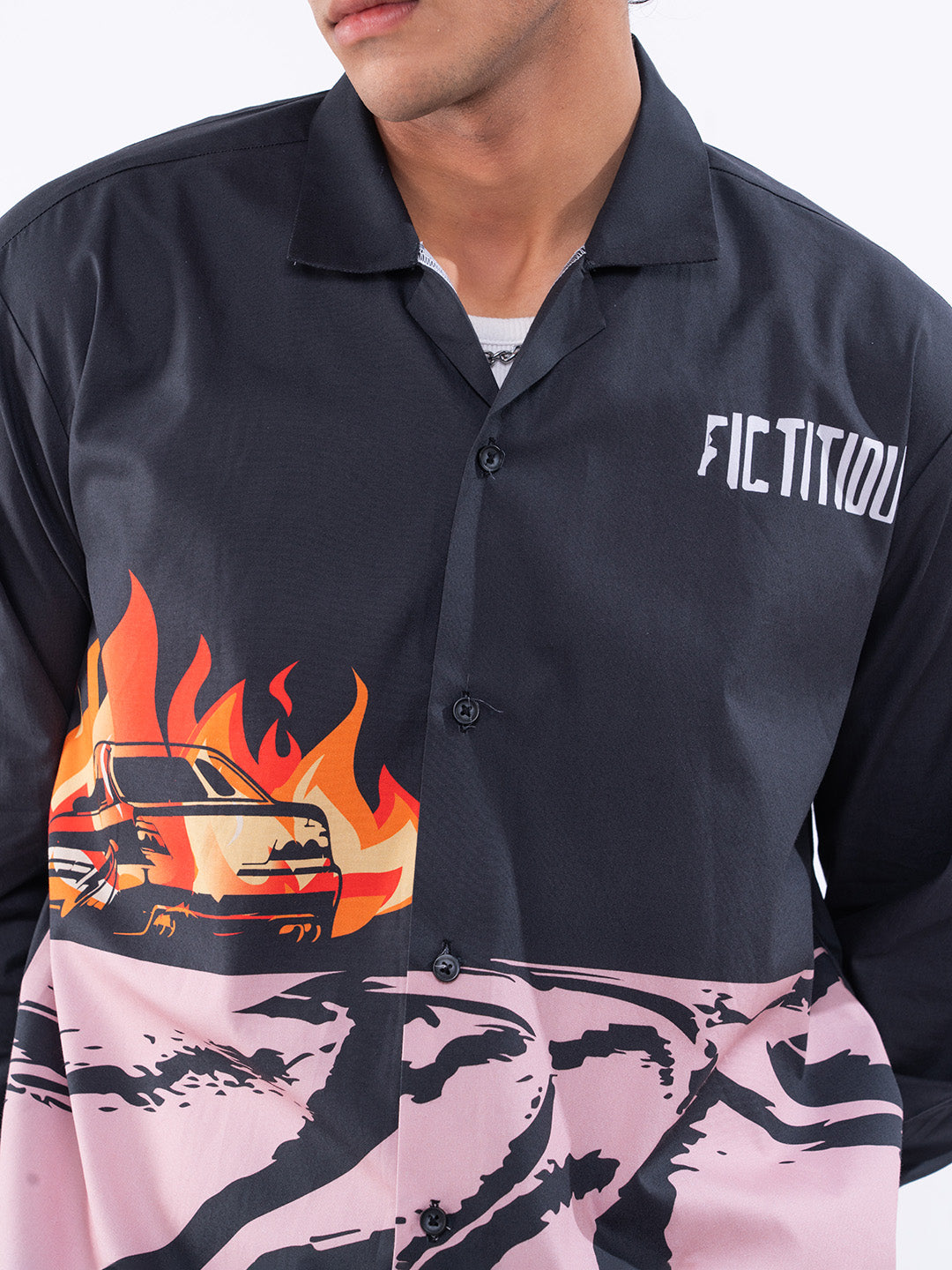 Racing Roads Men's Black Shirt