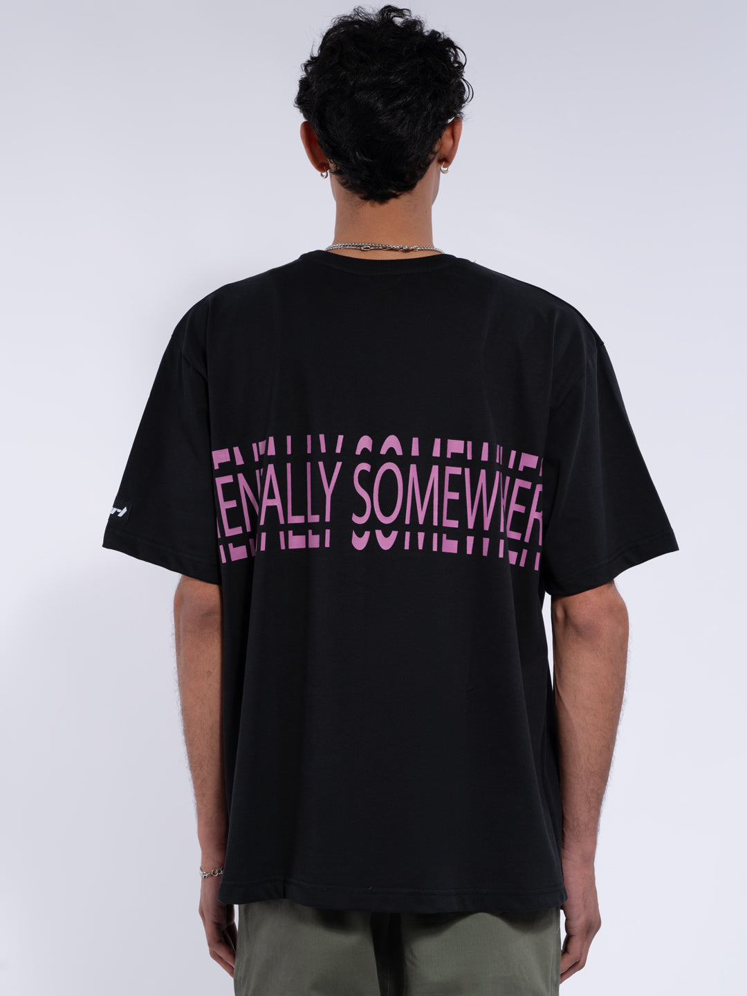 Mentally Somewhere Graphic Black T-Shirt