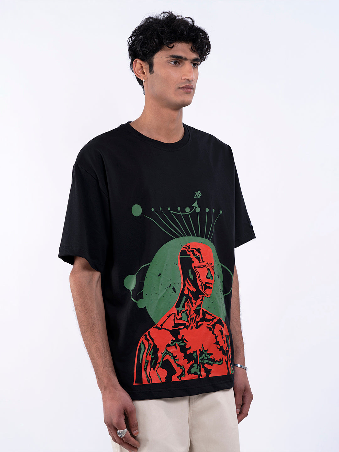 Third Dimension Graphic Black T-Shirt