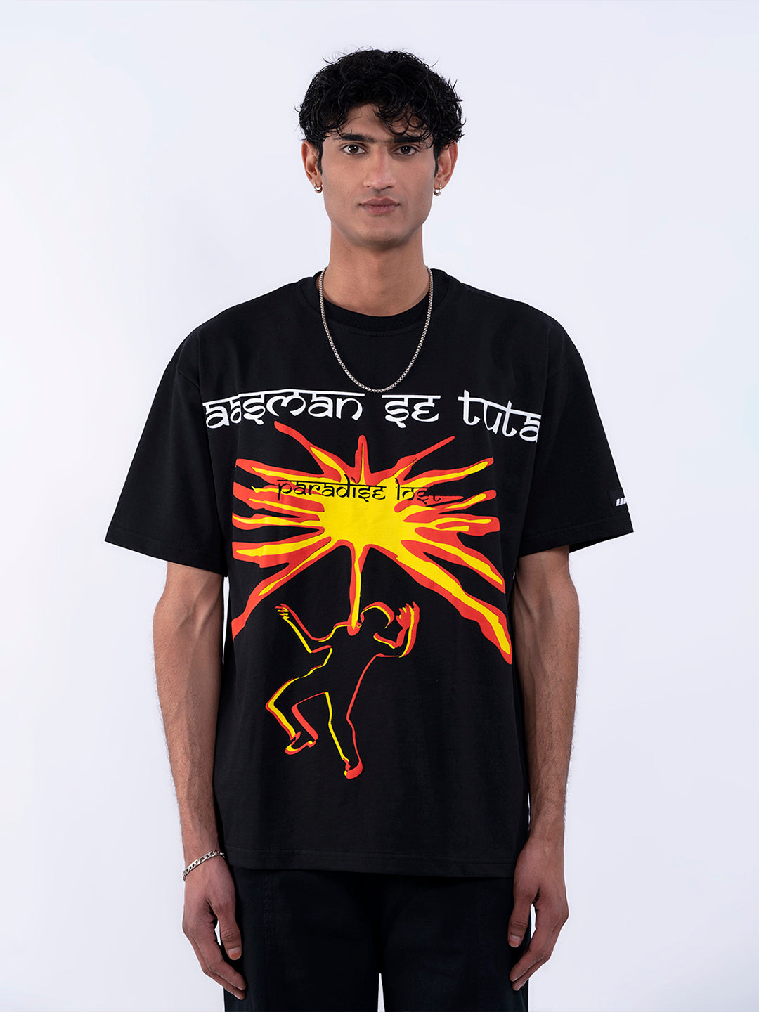 Paradise In Graphic Black Men's T-Shirt