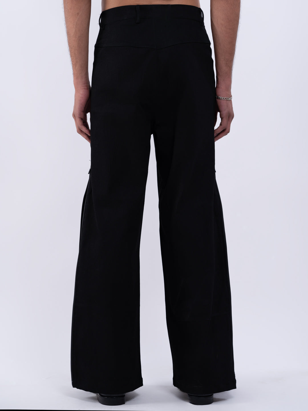 Elemental Text Print Pants in Black