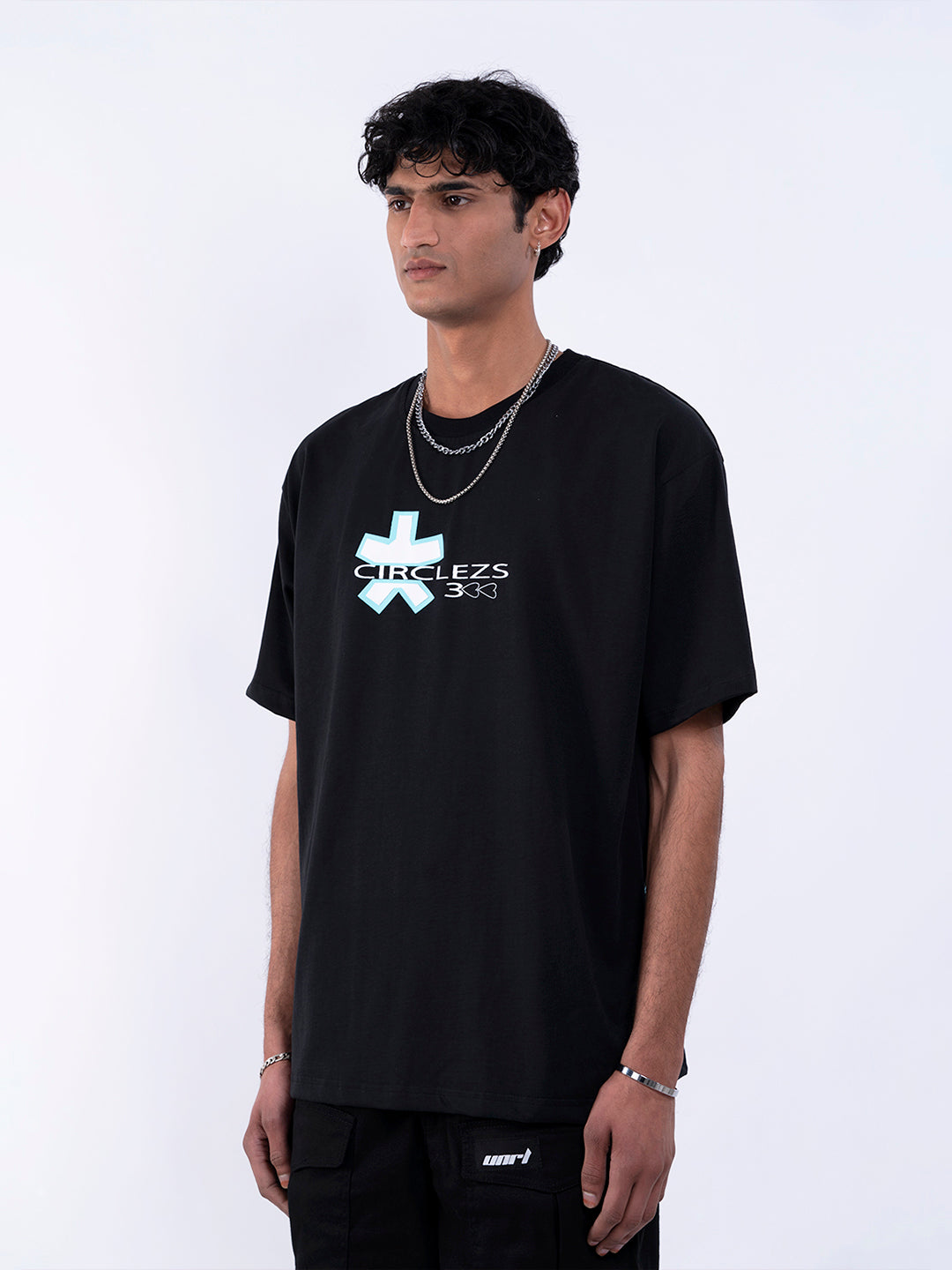 Men's Solid Oversized T-Shirt Black