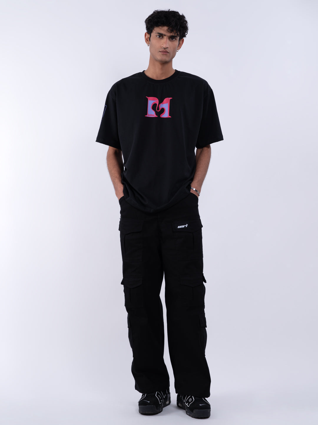 Parallel World Oversized Black T-Shirt