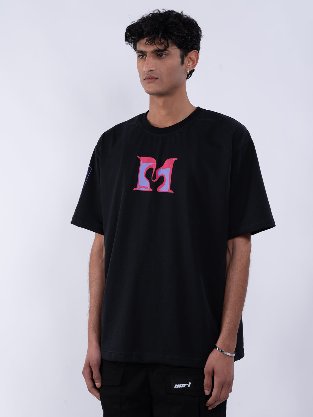 Parallel World Oversized Black T-Shirt