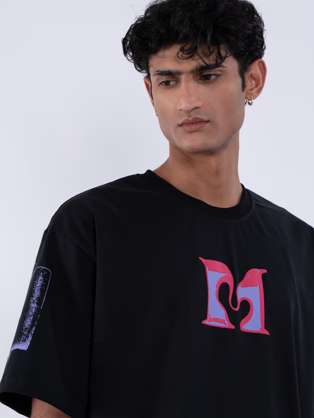 Parallel World Oversized Black T-Shirt