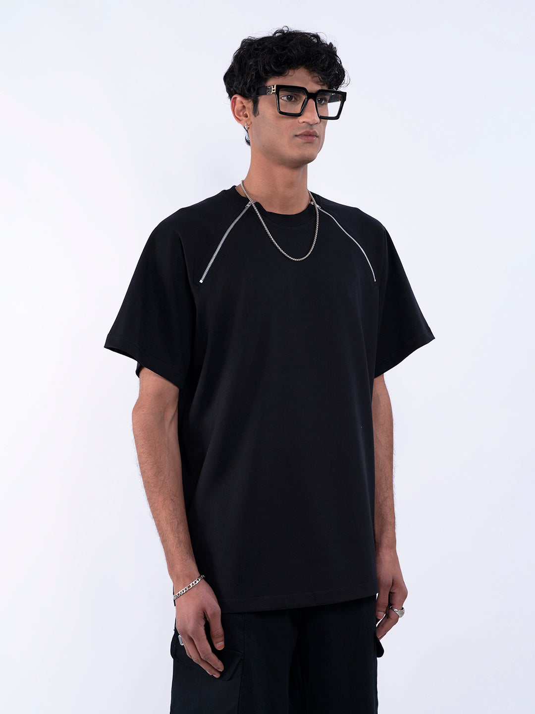 Jackboys Black Zipper T-Shirt