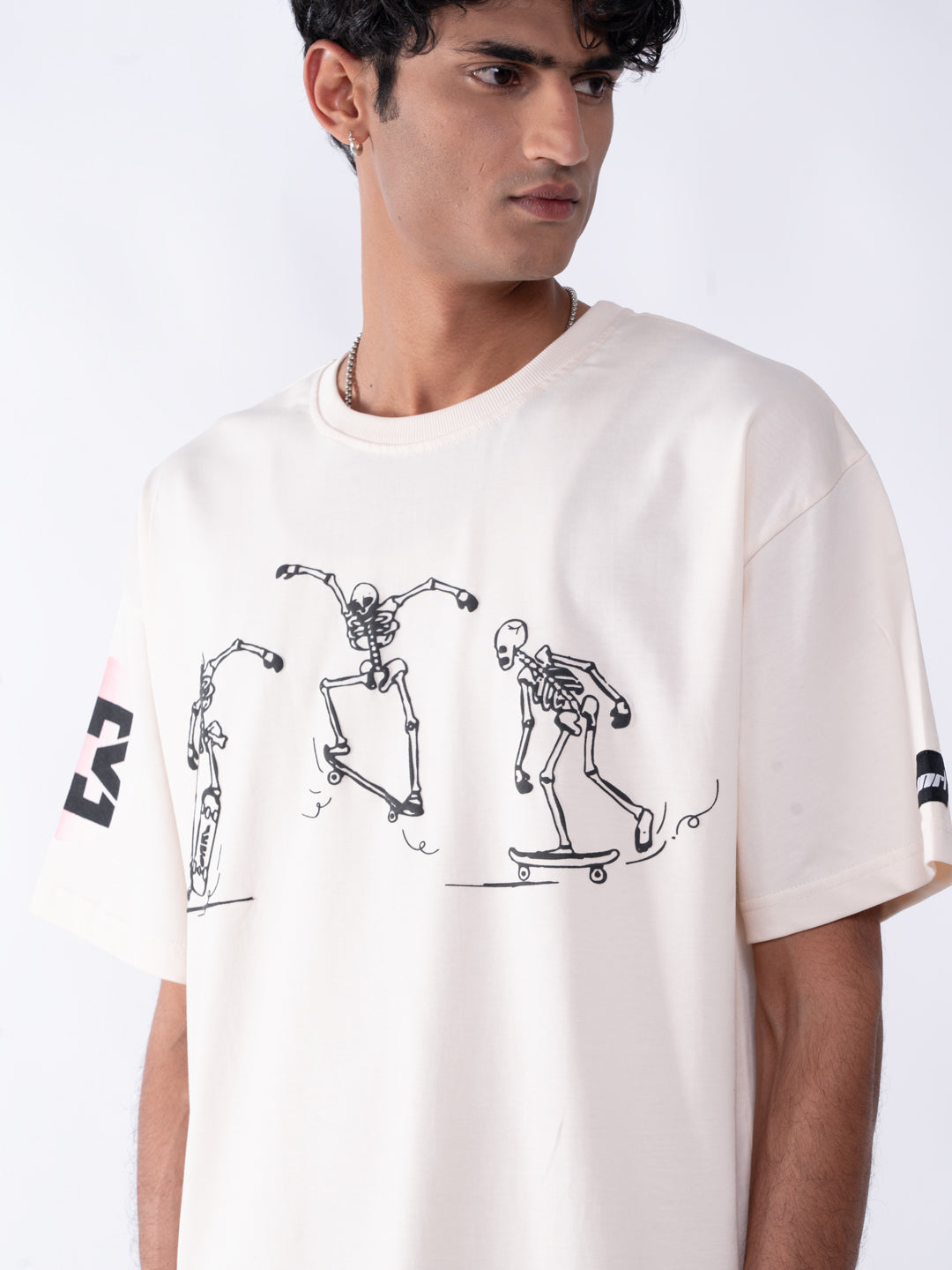 Blocked Roads Overszied T-Shirt Beige