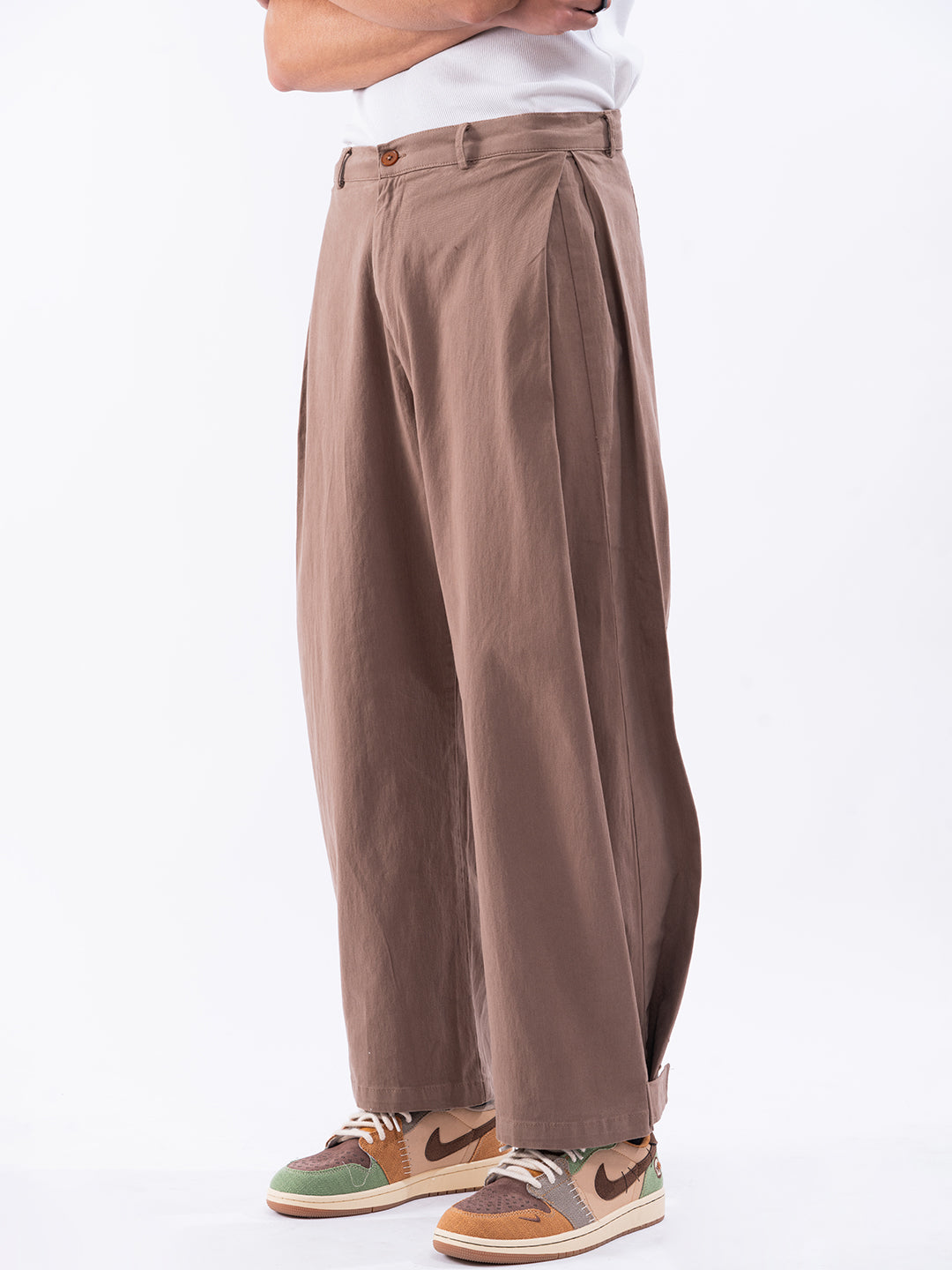 Regular Men's Brown Trousers