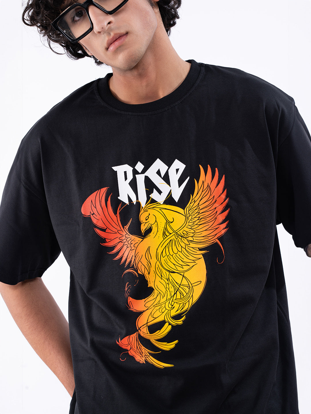 Rise and Shine Graphic Blalck T-Shirt