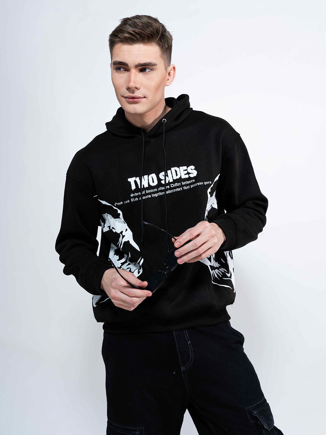 Two Sides Regular Men's Hoodie