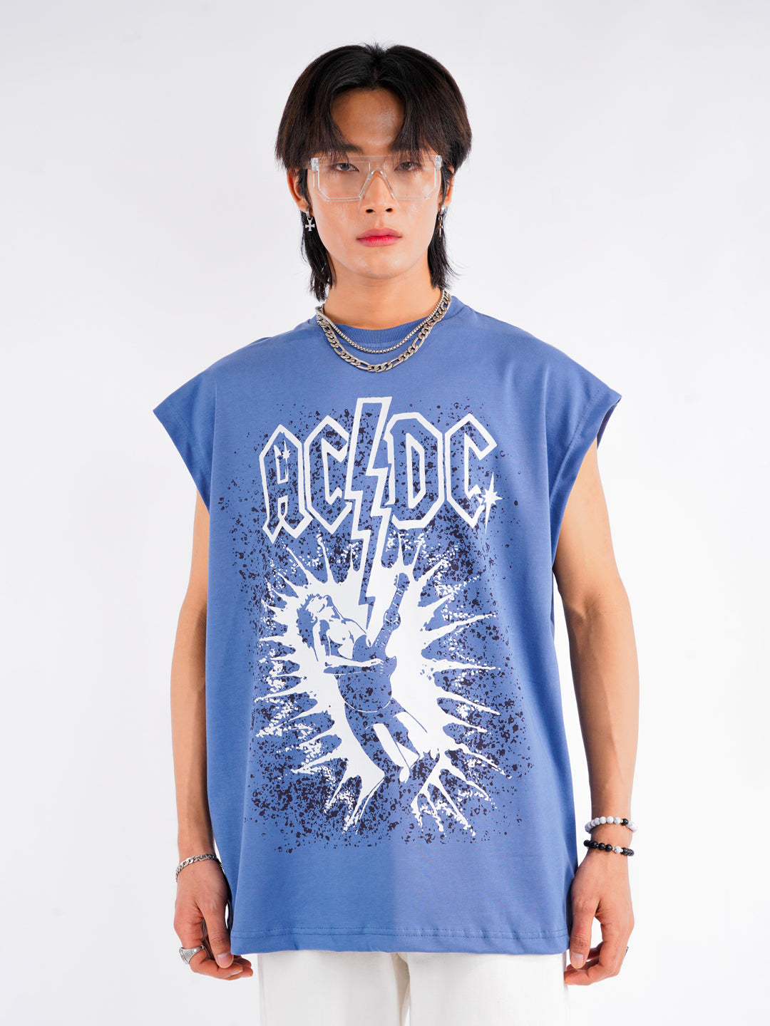 ACDC Printed Blue Vest