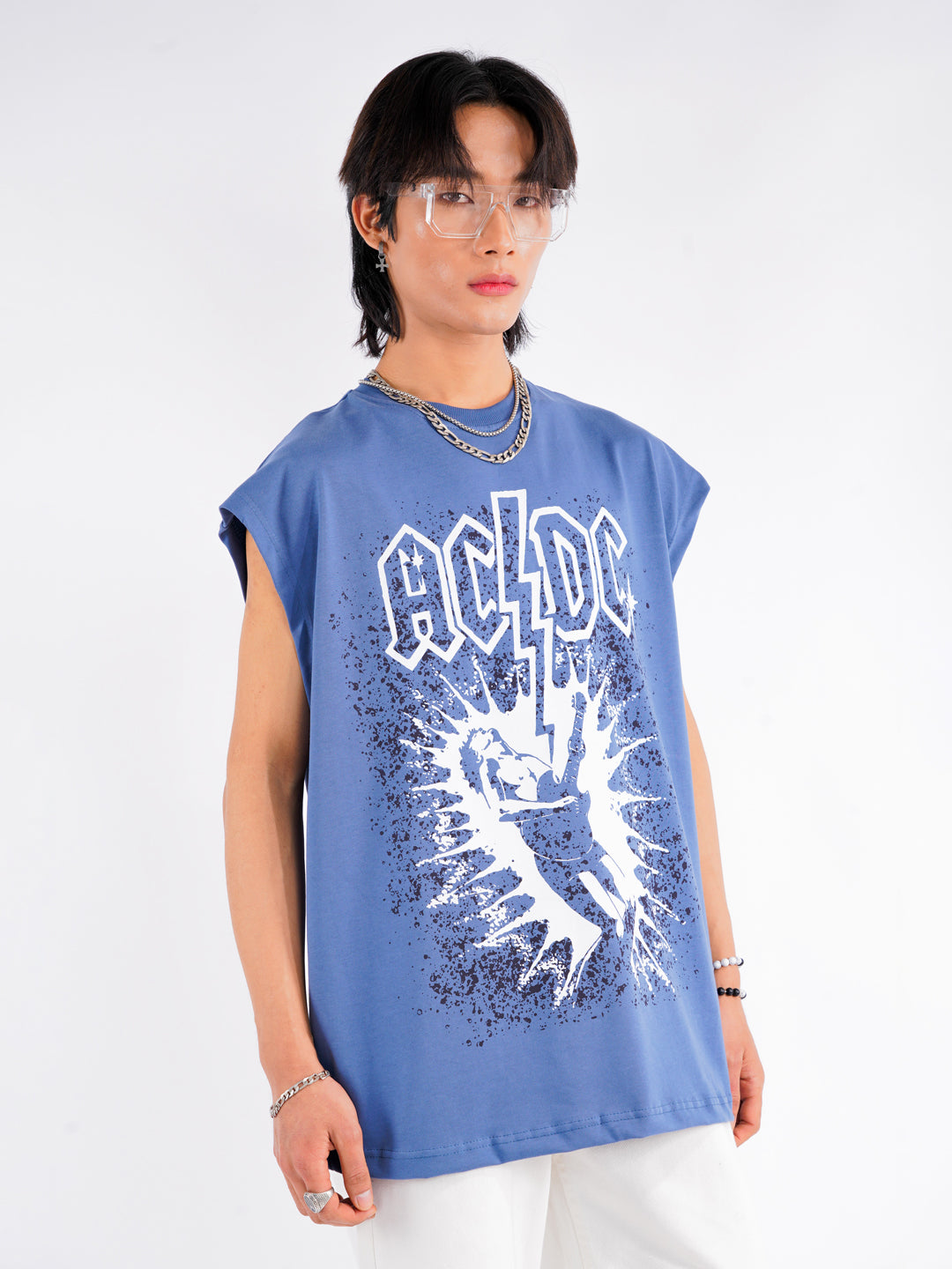 ACDC Printed Blue Vest