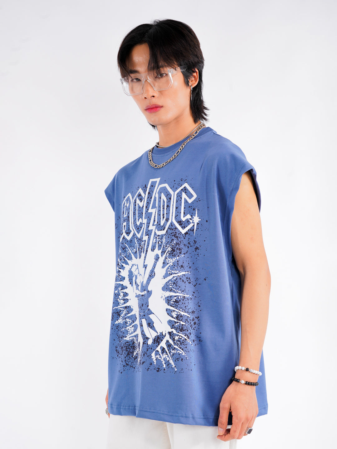 ACDC Printed Blue Vest