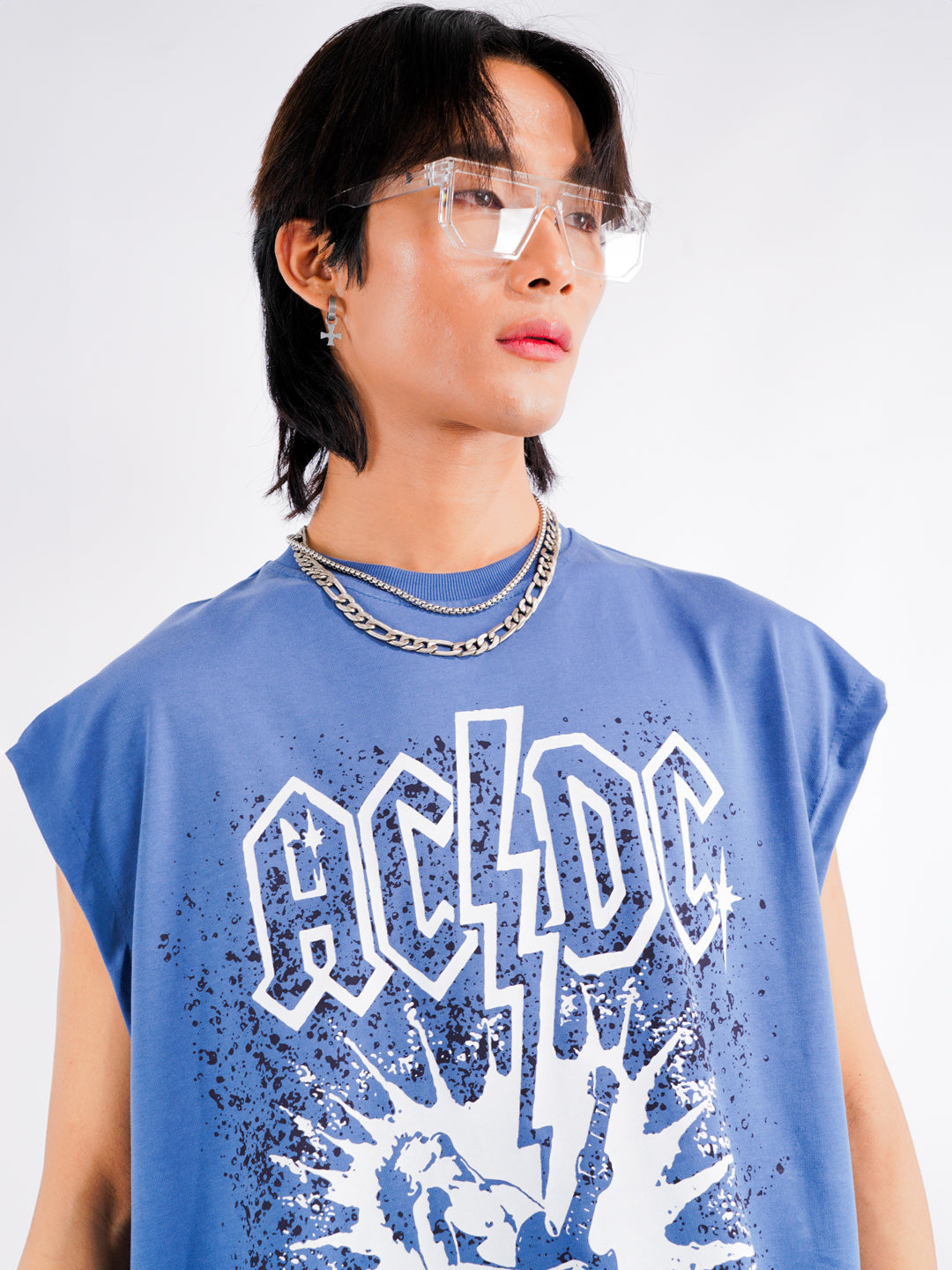 ACDC Printed Blue Vest