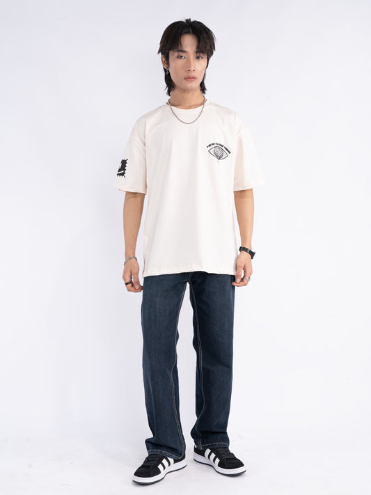 This is New Oversized T-Shirt in Beige