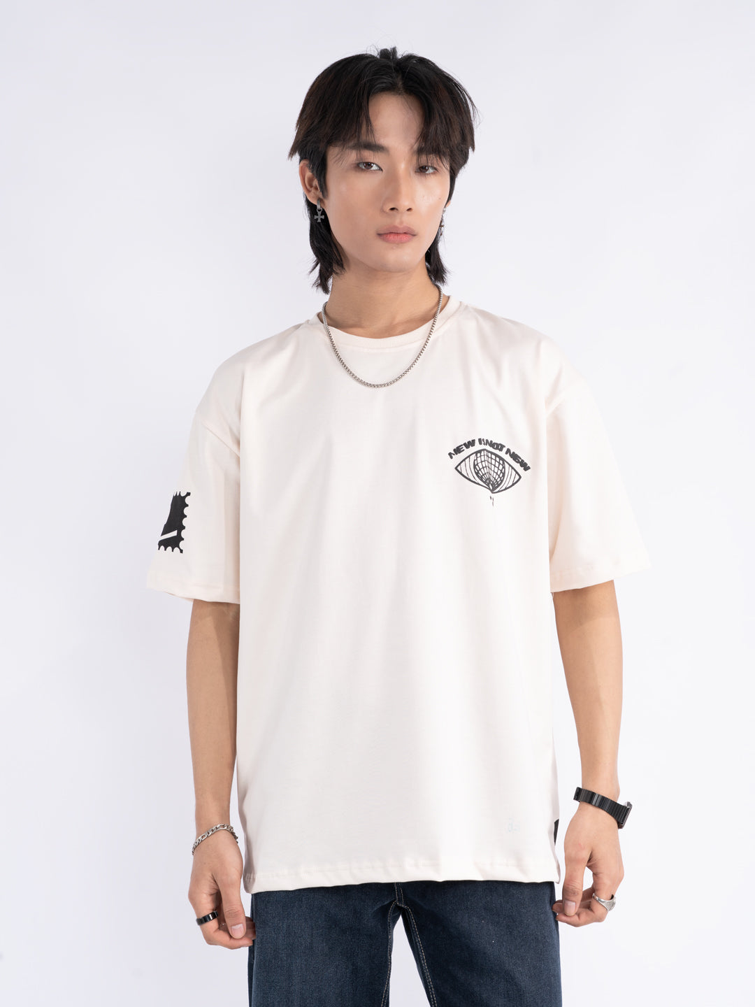 This is New Oversized T-Shirt in Beige