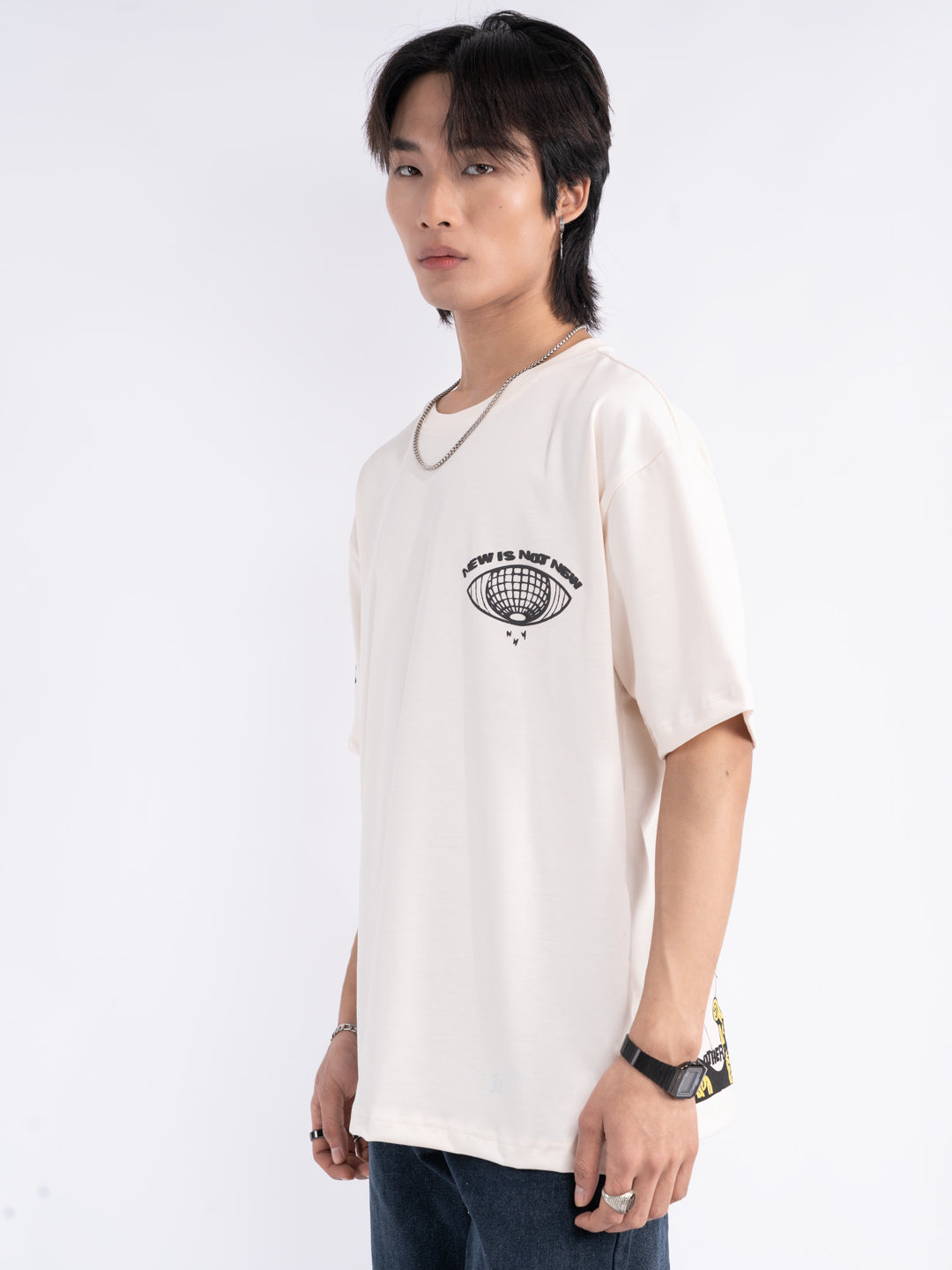 This is New Oversized T-Shirt in Beige