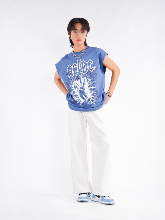 ACDC Printed Blue Vest